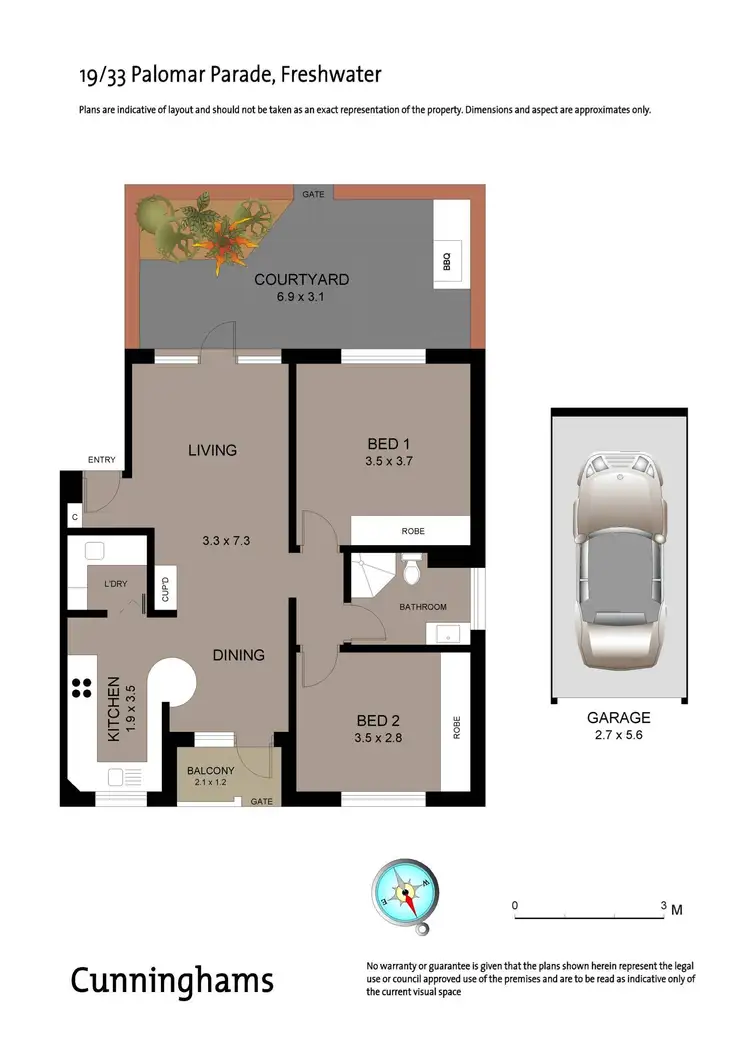 Floorplan of Homely apartment listing, 19/33 Palomar Parade, Freshwater NSW 2096