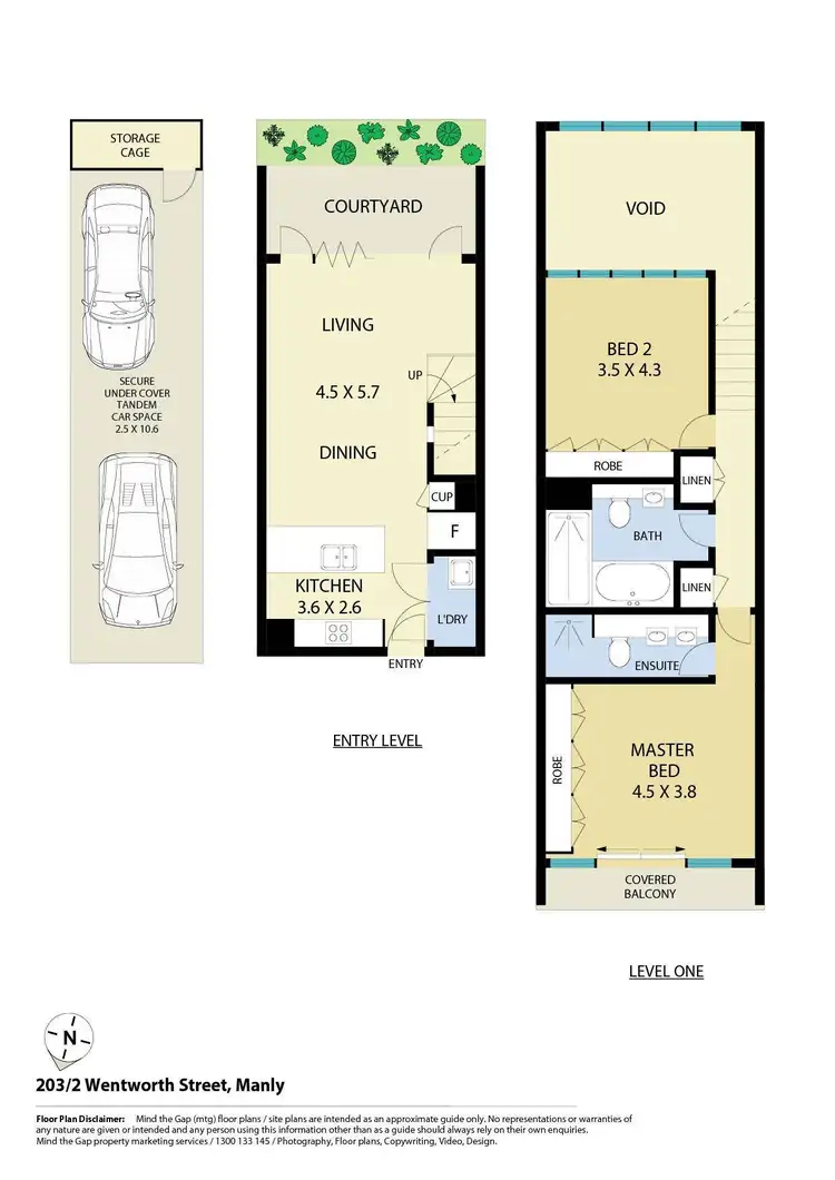 Floorplan of Homely apartment listing, 203/2 Wentworth Street, Manly NSW 2095
