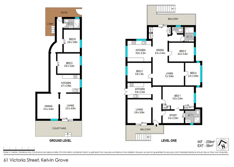 Floorplan of Homely house listing, 59-61 Victoria Street, Kelvin Grove QLD 4059