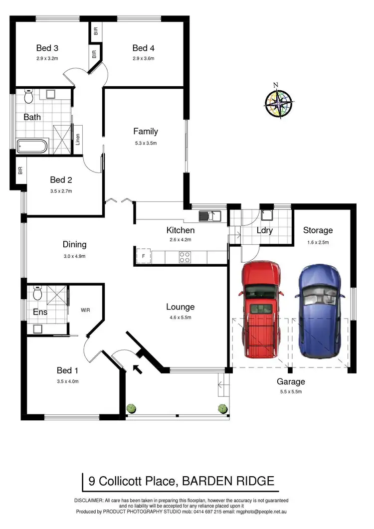 Floorplan of Homely house listing, 9 Collicott Place, Barden Ridge NSW 2234