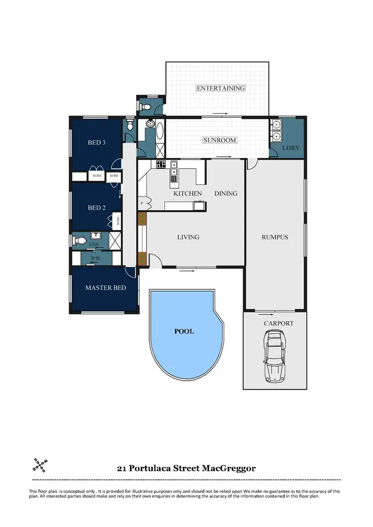 Floorplan of Homely house listing, 21 Portulaca Street, Macgregor QLD 4109