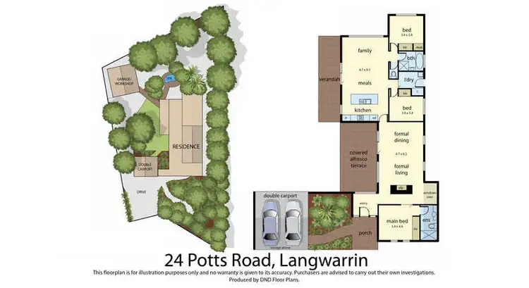 Floorplan of Homely house listing, 24 Potts Road, Langwarrin VIC 3910