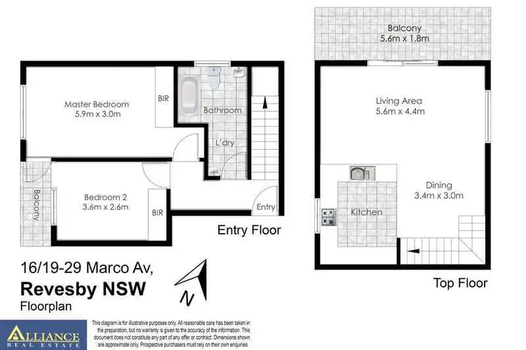 Floorplan of Homely unit listing, C16/19-29 Marco Avenue, Revesby NSW 2212