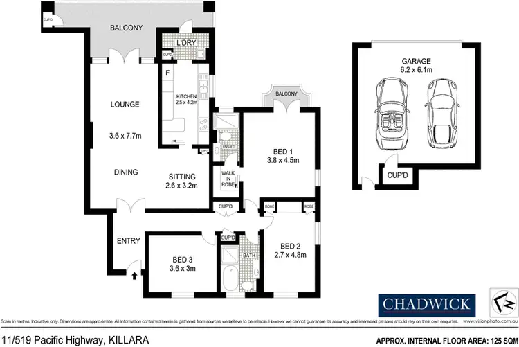 Floorplan of Homely unit listing, 11/519 Pacific Highway, Killara NSW 2071