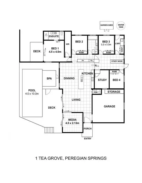 Floorplan of Homely house listing, 1 Tea Tree Grove, Peregian Springs QLD 4573