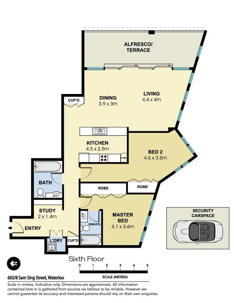 Floorplan of Homely apartment listing, 603/8 Sam Sing Street, Waterloo NSW 2017