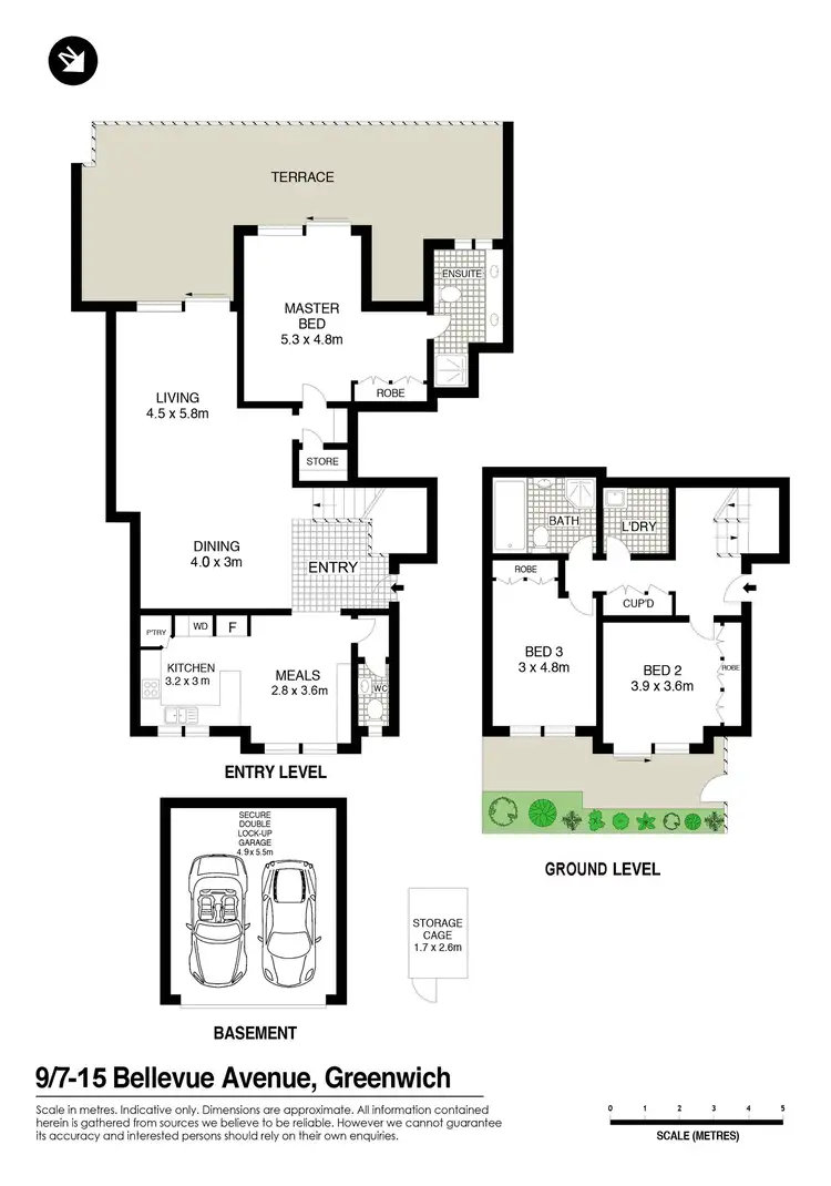 Floorplan of Homely apartment listing, 9/7-15 Bellevue Avenue, Greenwich NSW 2065
