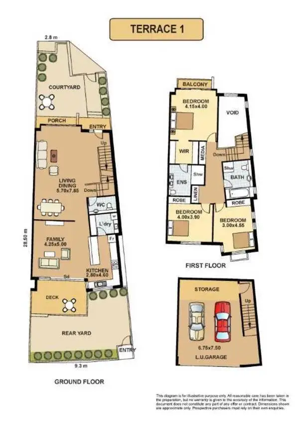 Floorplan of Homely terrace listing, 1/1-27 Cove Circuit, Little Bay NSW 2036
