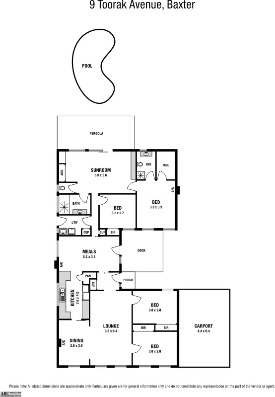 Floorplan of Homely house listing, 9 Toorak Avenue, Baxter VIC 3911