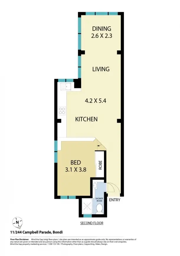 Floorplan of Homely apartment listing, 11/244 Campbell Parade, Bondi Beach NSW 2026