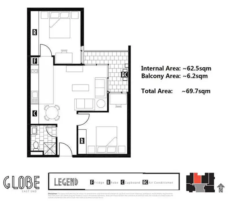 Floorplan of Homely apartment listing, Level 11/1103/15 Synagogue Place, Adelaide SA 5000