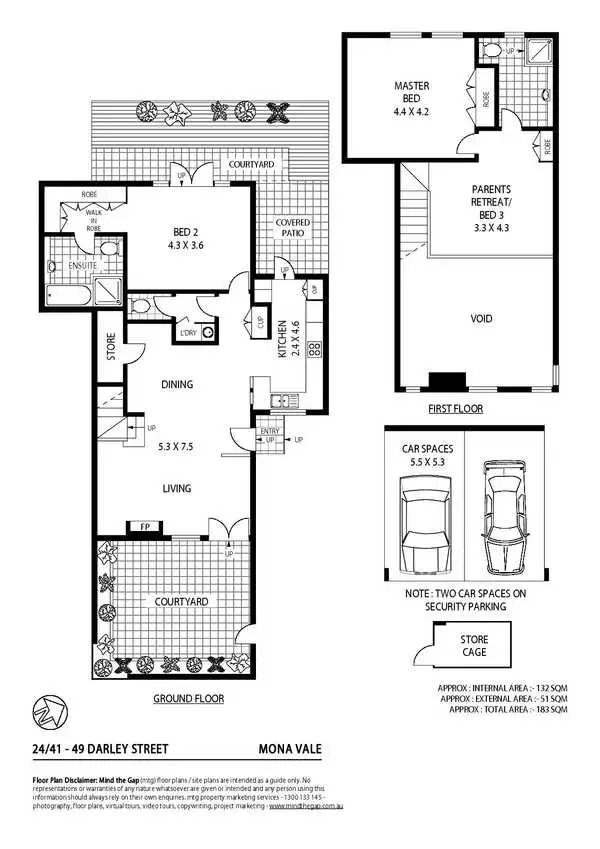 Floorplan of Homely townhouse listing, 24/41-49 Darley Street, Mona Vale NSW 2103