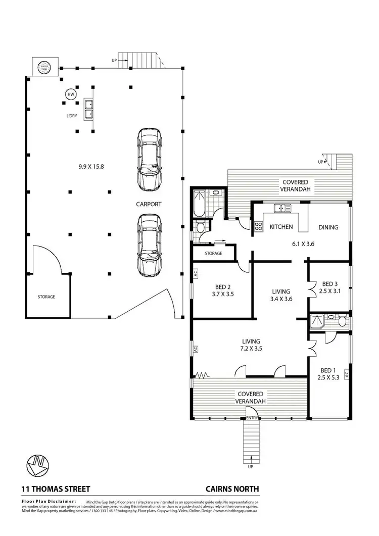 Floorplan of Homely house listing, 11 Thomas Street, Cairns North QLD 4870