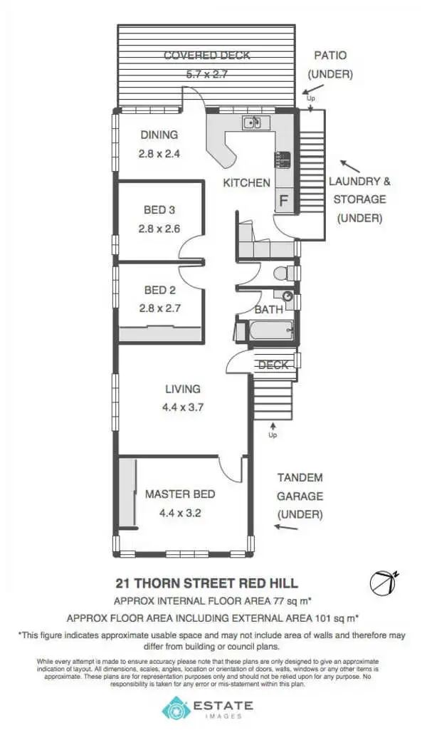 Floorplan of Homely house listing, 21 Thorn Street, Red Hill QLD 4059