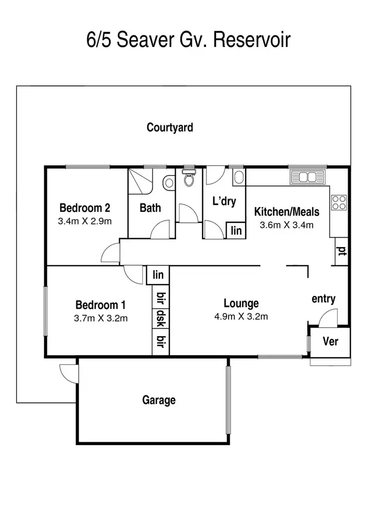 Floorplan of Homely unit listing, 6/5 Seaver Grove, Reservoir VIC 3073