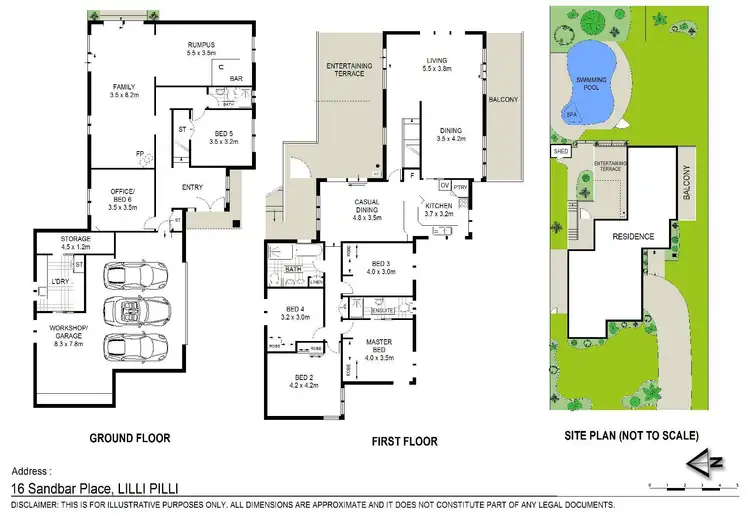 Floorplan of Homely house listing, 16 Sandbar Place, Lilli Pilli NSW 2229
