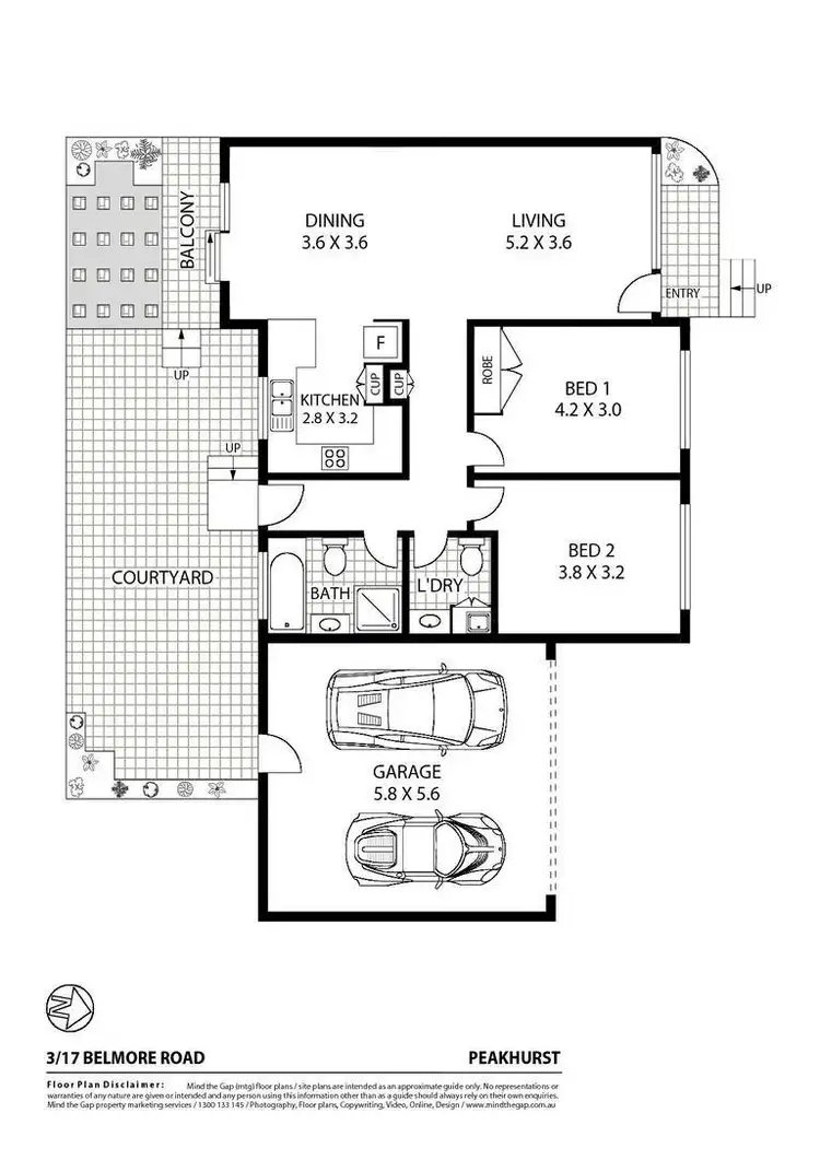 Floorplan of Homely villa listing, 3/78 Belmore Road, Peakhurst NSW 2210