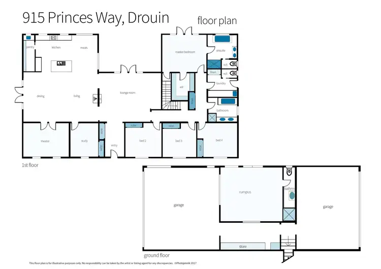Floorplan of Homely house listing, 915 Princes Way, Drouin VIC 3818