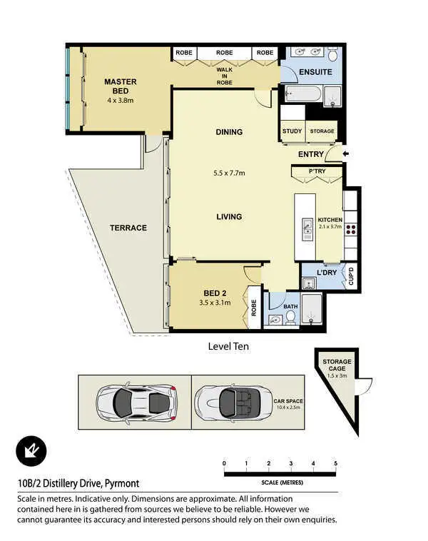 Floorplan of Homely apartment listing, 10B/2 Distillery Drive, Pyrmont NSW 2009