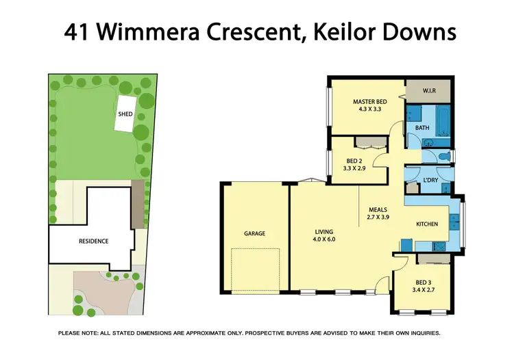 Floorplan of Homely house listing, 41 Wimmera Crescent, Keilor Downs VIC 3038