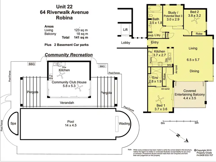Floorplan of Homely apartment listing, 22/64 Riverwalk Drive, Robina QLD 4226