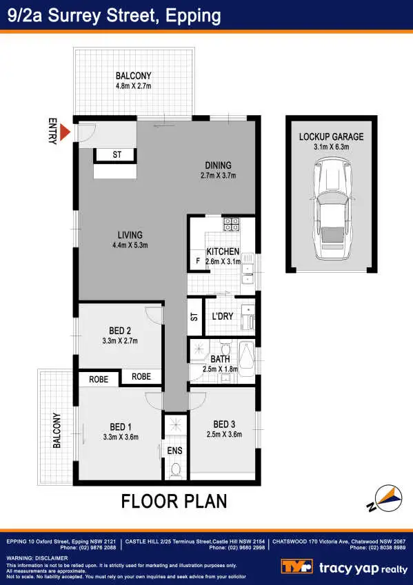 Floorplan of Homely apartment listing, 9/2a Surrey Street, Epping NSW 2121