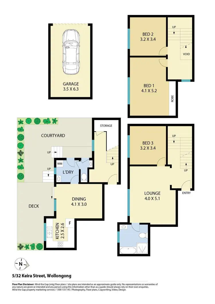 Floorplan of Homely townhouse listing, 5/32-36 Keira Street, Wollongong NSW 2500