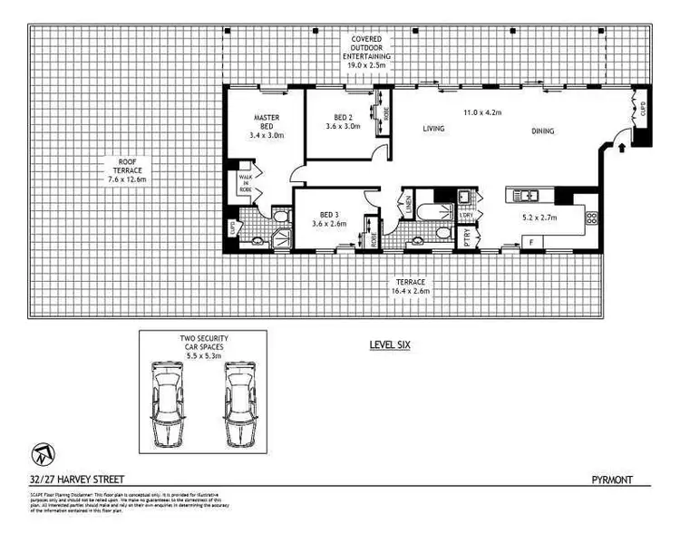 Floorplan of Homely apartment listing, 32/27 Harvey Street, Pyrmont NSW 2009