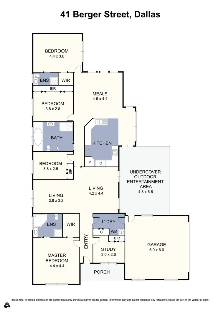 Floorplan of Homely house listing, 41 Berger Street, Dallas VIC 3047