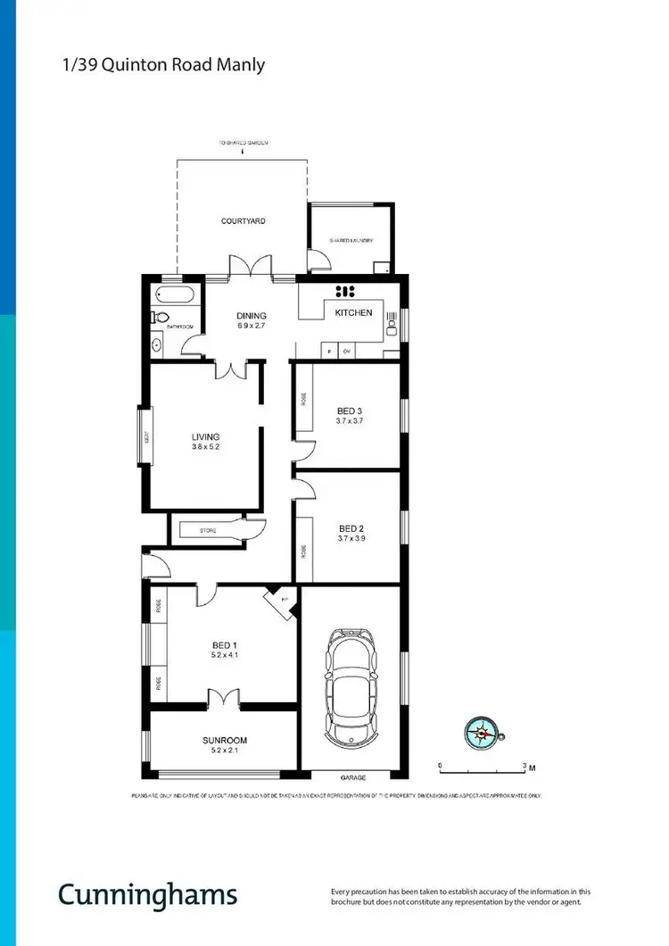 Floorplan of Homely semi-detached listing, 1/39 Quinton Road, Manly NSW 2095