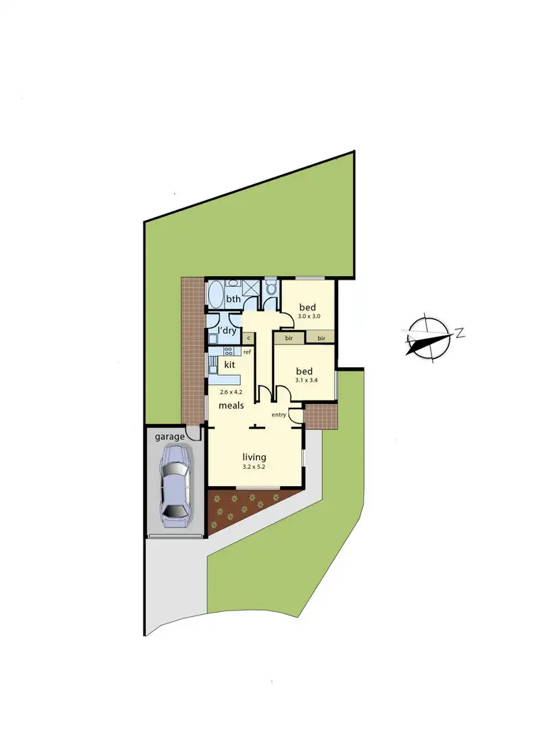 Floorplan of Homely unit listing, 1/18 Parkview Close, Dandenong VIC 3175