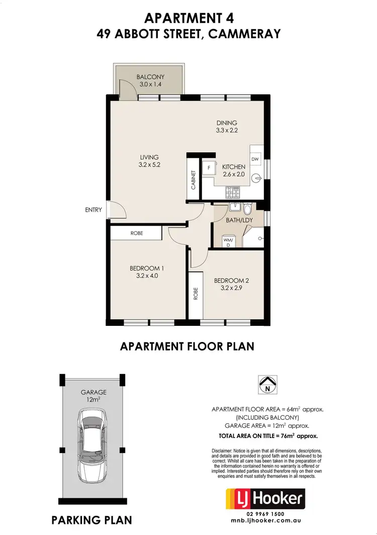 Floorplan of Homely apartment listing, 4/49 Abbott Street, Cammeray NSW 2062