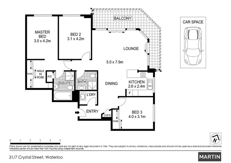 Floorplan of Homely apartment listing, 31/7 Crystal Street, Waterloo NSW 2017