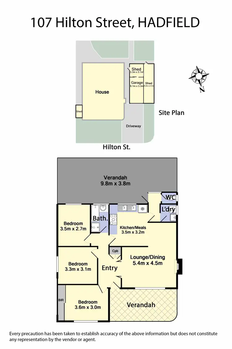Floorplan of Homely house listing, 107 Hilton Street (hadfield), Glenroy VIC 3046