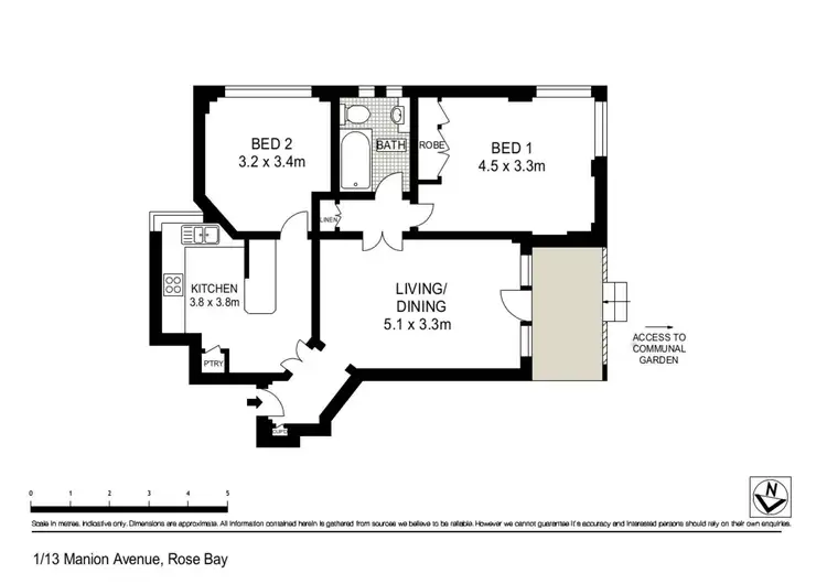 Floorplan of Homely apartment listing, 1/13 Manion Avenue, Rose Bay NSW 2029