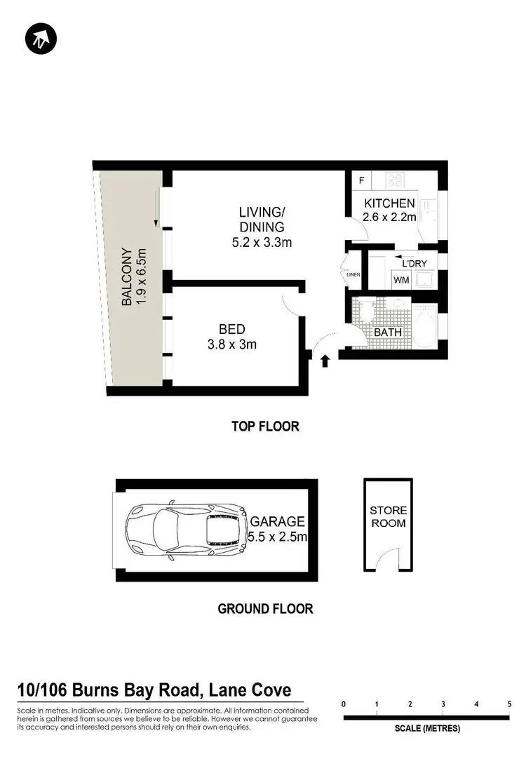 Floorplan of Homely apartment listing, 10/106 Burns Bay Road, Lane Cove NSW 2066
