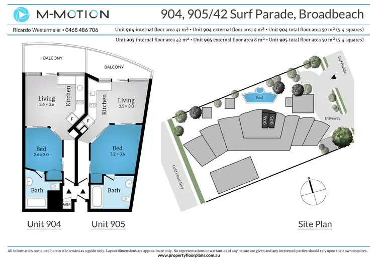 Floorplan of Homely unit listing, 904-905/42 Surf Parade, Broadbeach QLD 4218