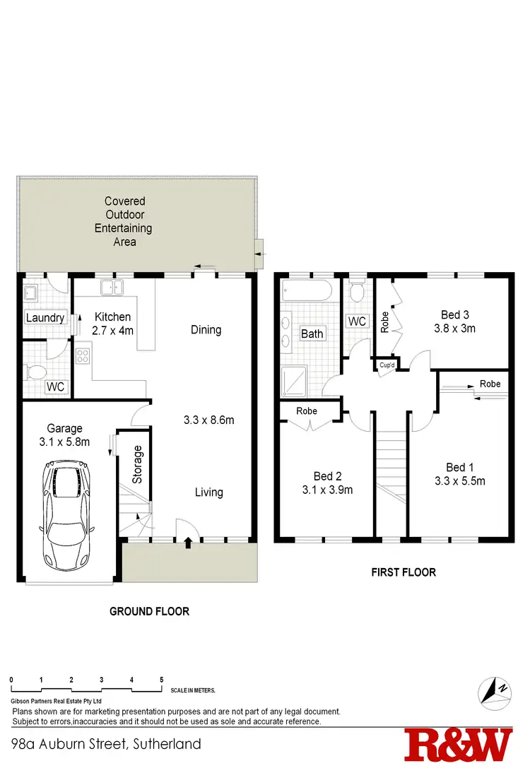 Floorplan of Homely semi-detached listing, 98A Auburn Street, Sutherland NSW 2232