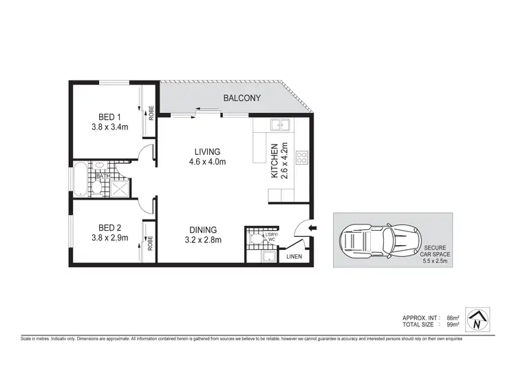 Floorplan of Homely apartment listing, 36/46-48 Marlborough Road, Homebush West NSW 2140