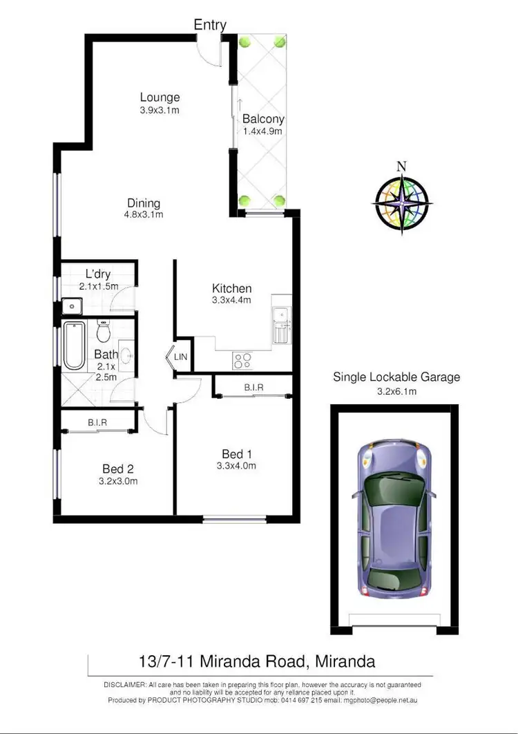 Floorplan of Homely unit listing, 13/7-11 Miranda Road, Miranda NSW 2228