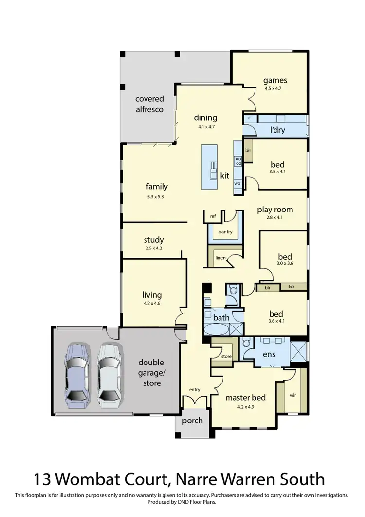 Floorplan of Homely house listing, 13 Wombat Court, Narre Warren South VIC 3805