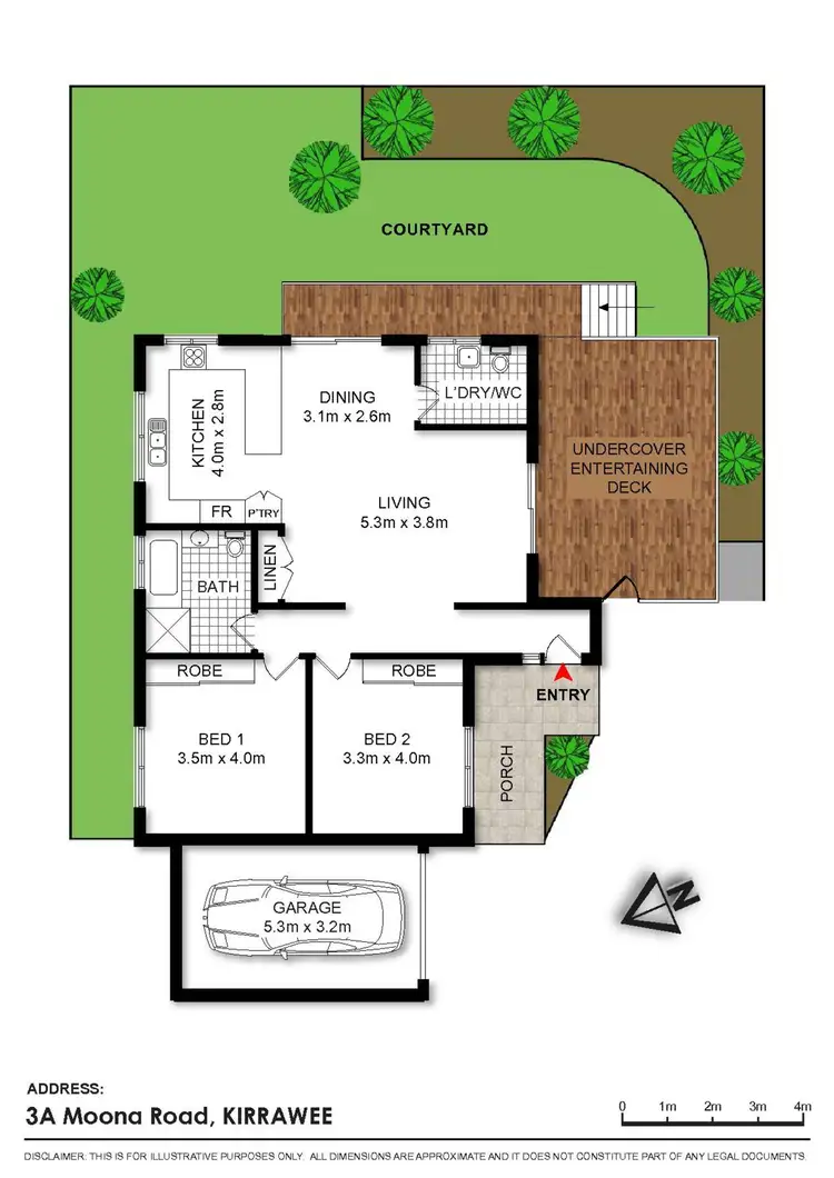Floorplan of Homely villa listing, 3A Moona Road, Kirrawee NSW 2232