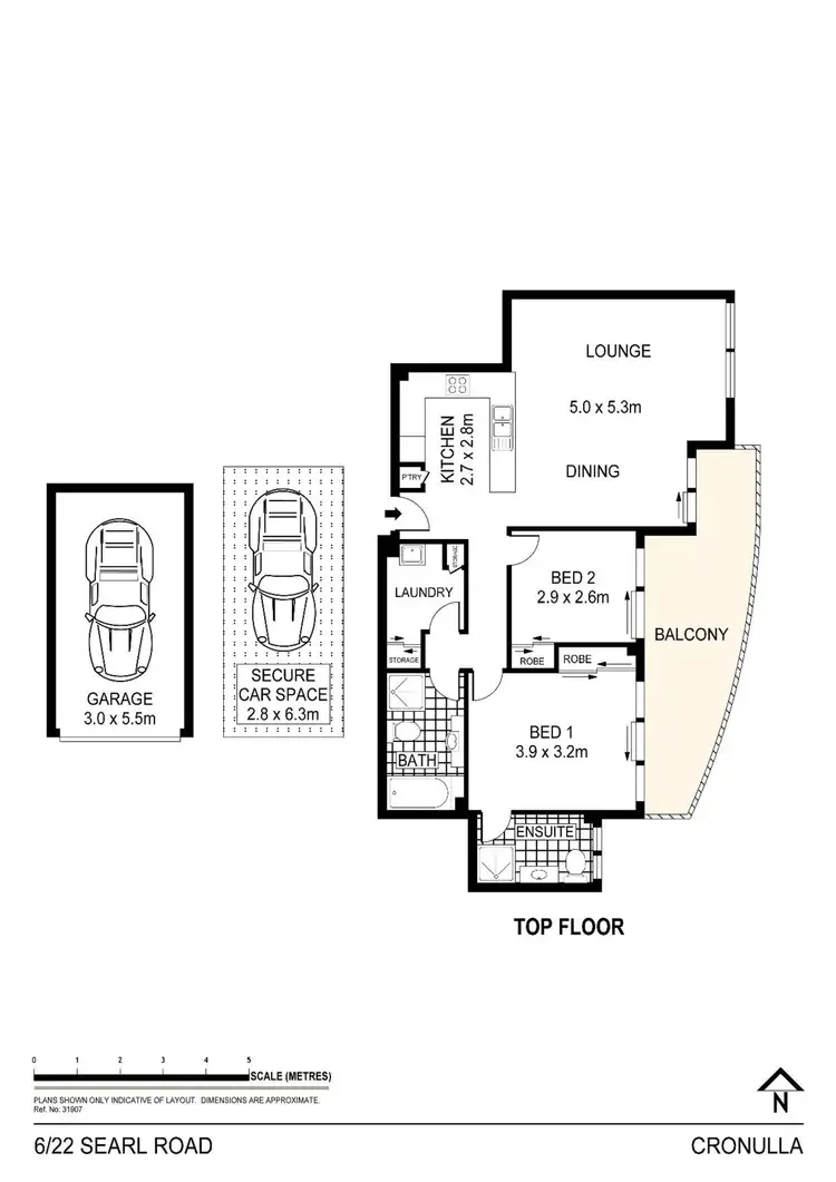 Floorplan of Homely apartment listing, 6/22 Searl Road, Cronulla NSW 2230