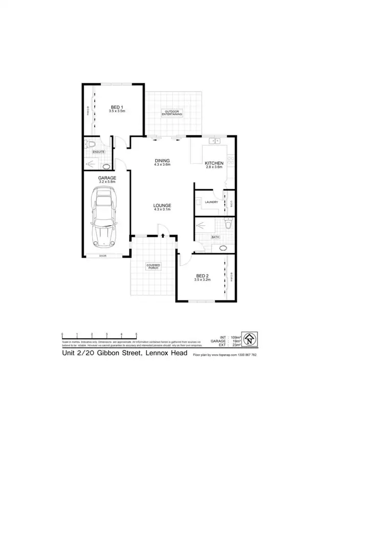 Floorplan of Homely villa listing, 2/20 Gibbon Street, Lennox Head NSW 2478
