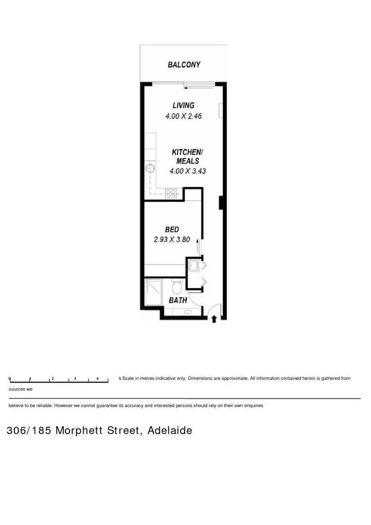 Floorplan of Homely apartment listing, 306/185 Morphett Street, Adelaide SA 5000