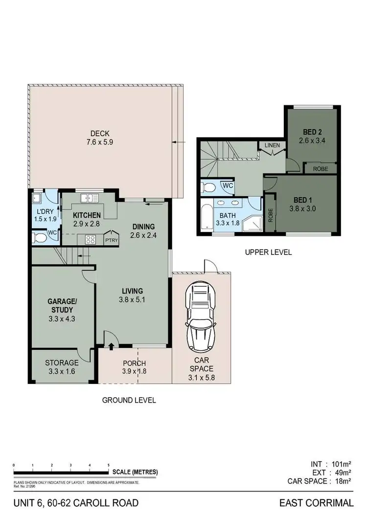 Floorplan of Homely townhouse listing, Unit 6/60-62 Carroll Road, East Corrimal NSW 2518