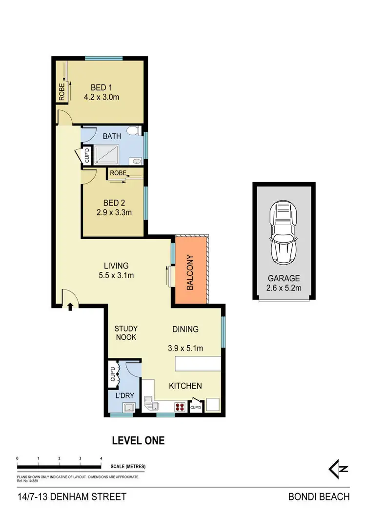 Floorplan of Homely apartment listing, 14/7-13 Denham Street, Bondi Beach NSW 2026