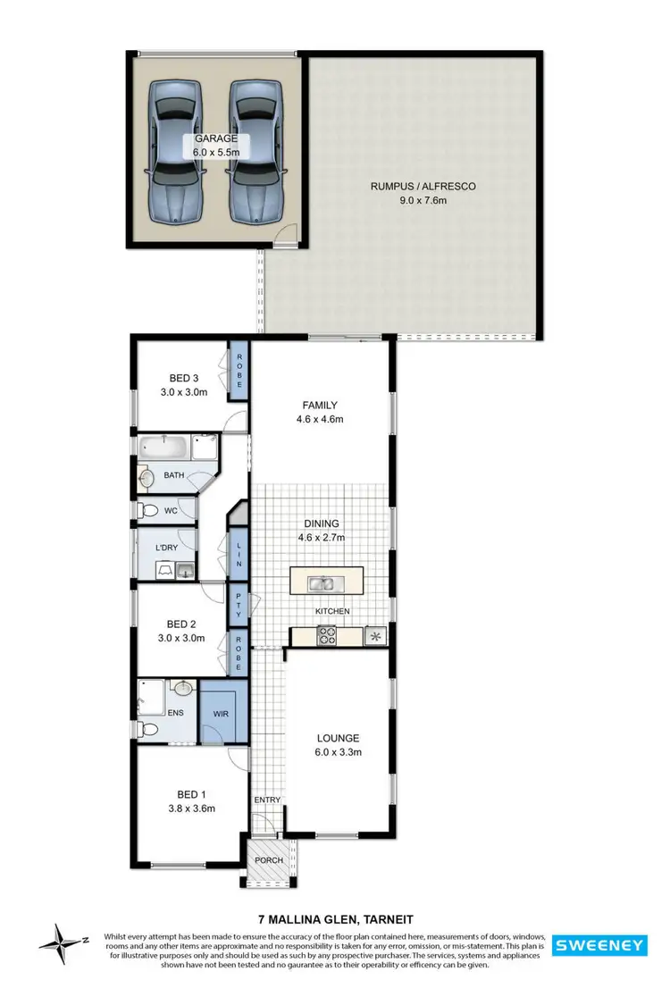Floorplan of Homely house listing, 7 Mallina Glen, Tarneit VIC 3029