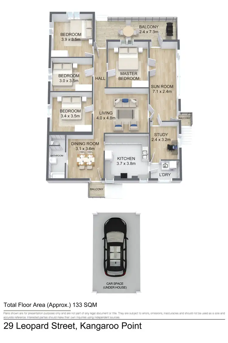 Floorplan of Homely house listing, 29 Leopard Street, Kangaroo Point QLD 4169