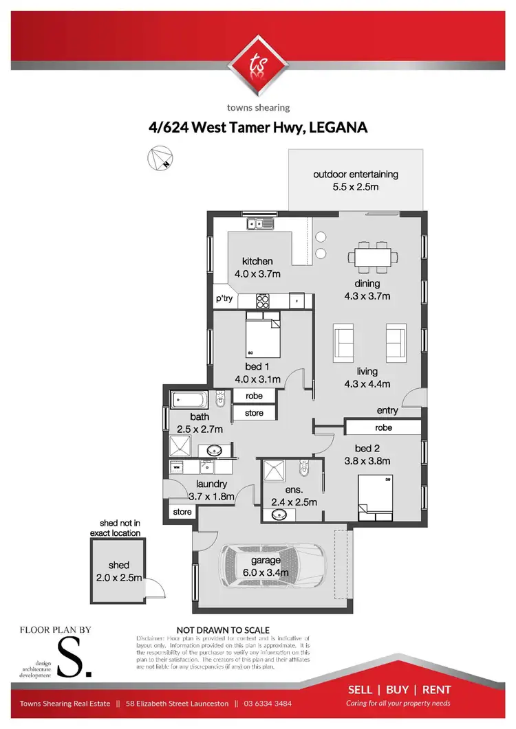 Floorplan of Homely unit listing, 4/624 West Tamar Highway, Legana TAS 7277